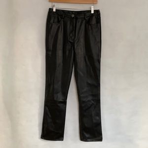 Black Faux Leather Pants